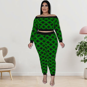 Plus Size Women Clothes Top With Blouse Pants