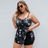 Plus Size Woman Swimsuit Boxer Conservative Swimsuit Women