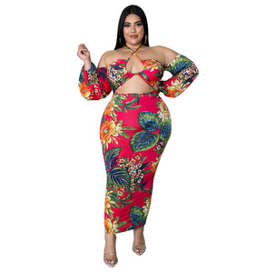 Plus Size Women Clothing Summer Suspender Sexy off the Shoulder Cropped Dress Source Manufacturer