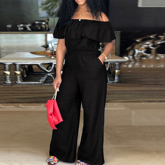 Plus Size Women Clothes Autumn Shawl Jumpsuit