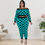 Plus Size Women Clothes Top With Blouse Pants