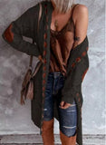Sweater Cardigan Women Long Sleeve Mid-Length Sweater Coat Trendy Women Plus Size