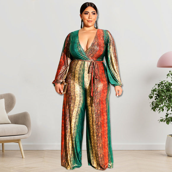 Plus Size Women Clothes Autumn Jumpsuit