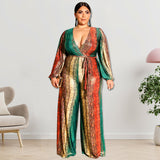 Plus Size Women Clothes Autumn Jumpsuit