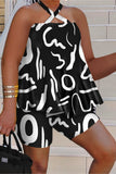Plus Size Women Sexy Summer Printing Short Sets