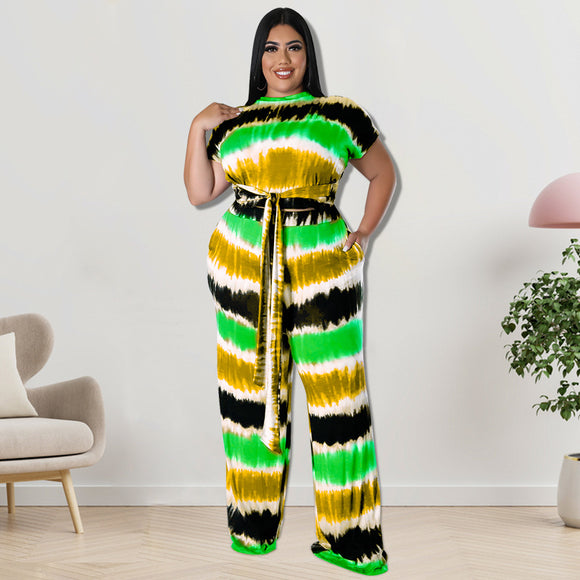 Plus Size Fall Women Clothing Straight Leg Trousers Pantsets