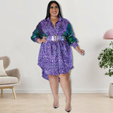 Plus Size Women Clothing Leopard Print Long Sleeve Hit Source
