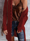 Sweater Cardigan Women Long Sleeve Mid-Length Sweater Coat Trendy Women Plus Size