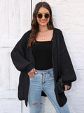 Women Thick Coat Autumn Winter Thick Needle Woven Sweater Cardigan Loose Lazy Casual Sweater