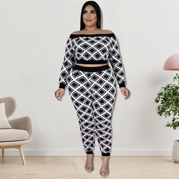 Plus Size Women Clothes Top With Blouse Pants