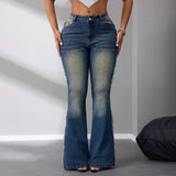 Women Clothing Stretch Trendy Flared Jeans