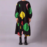 Plus Size Women Clothing Loose Straight Print Dress