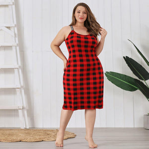 Plus Size Pajamas Women Spring Summer Sling  Girls Nightdress