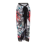 Siamese Conservative Cover Belly Backless Sexy plus Size Swimsuit Women Chiffon Beach Dress