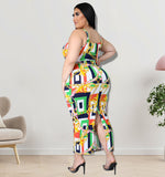 Plus Size Women Clothes Spring Vest with Half Waist Skirt Set