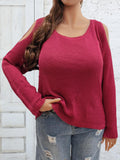 Plus Size Women Clothes Off The Shoulder Bottoming Shirt Slim Round Neck Stretch Pullover Sweater