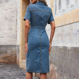Plus Size Women Clothing Summer Slimming Dress