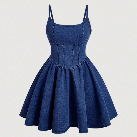 Women Clothing Sweet Spaghetti Strap Dress Casual Cute Dress Source