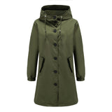 Autumn Winter Waterproof Anorak Women Casual Long Coat Women Loose Plus Size Outdoor Trench Coat