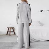 Plus Size Casual Women Autumn High End Design Sweater Wide Leg Pants Two Piece Set