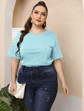 Plus Size Women Sexy Backless Butterfly Hollow Out Cutout out Burnt Top Crew Neck Casual T-shirt