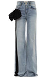Denim Blue Black Belt