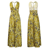 Women Clothing Printed Halter Multi Wear Beach Jumpsuit