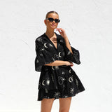 Simple Comfortable Bell Sleeve Ethnic Loose Shirt Short Dress