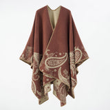 Autumn Winter Warm Shawl Cloak Travel Cloak Imitation Cashmere Wild Shawl