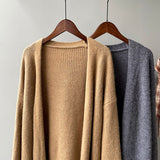 Knitted Cardigan Coat Women Autumn Korean Loose Mid Length Lazy Outer Sweater