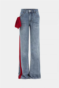 Women Clothing Spring Autumn Fashionable Temperamental All Match Slim Fit Slimming Casual Jeans Trousers