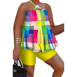 Plus Size Women Sexy Summer Printing Short Sets