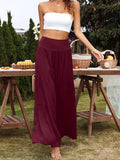 Spot Goods Summer Casual Wide Leg Cotton Linen Popular High Waist Loose Pants Women Pants