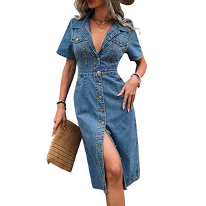 Plus Size Women Clothing Summer Slimming Dress