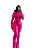 Sports Casual Women Wear Supply Sexy Tight Long Sleeve Micro Horn Two Piece Set