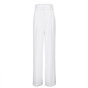 Spring Office High Waist Loose Klein Blue Casual Trousers Drooping Wide Leg Pants Women Work Pant