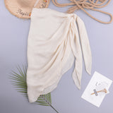 One Piece Apron Solid See through Sexy Beach Women Chiffon Split Vacation Skirt
