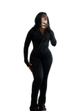Sports Casual Women Wear Supply Sexy Tight Long Sleeve Micro Horn Two Piece Set