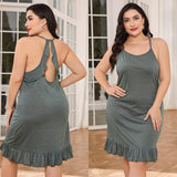 Plus Size Pajamas Summer Girl Sexy Suspenders Nightdress Ladies Homewear