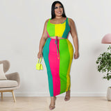 Plus Size Fall Women Clothing Color Matching Skirt Sets
