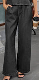 Black and gray trousers