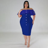 Plus Size Women Clothes Summer Shawl Dress