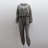 Corduroy Suit Women Sports Casual Autumn Winter Zipper Hooded Sweatshirt Sweatpants Two Piece Set Women