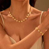 Beach Ocean Shell Necklace Stainless Steel Collarbone Necklace Bracelet Niche Summer