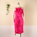 Sexy Spaghetti Straps Sleeveless Tight Rose Floral Party Dress plus Size Women Dress Party Dresses