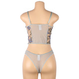 Plus Size Underwear Sexy Lace See-through Embroidery Sexy Suit