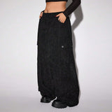 Plus Size Women Clothing Workwear Casual Pants Autumn Winter Street Trend Wide Leg Trousers