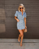 Spring Summer Sexy Loose Casual Denim Short Sleeve Dress Women Clothing