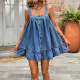 Women Clothing Denim Summer Princess Dress
