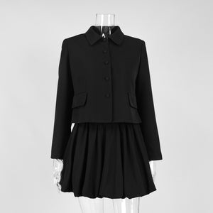 Women Autumn Long Sleeved Office Skirt Set